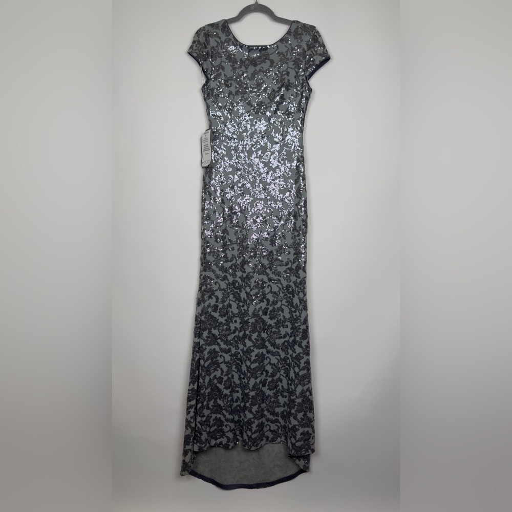 NWT Calvin Klein Women’s Sequin Maxi Gown Formal Evening Dress Size 4